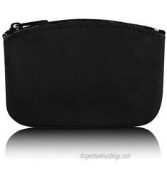 Genuine Leather U.S.A. Made Zipper Coin Purse  Coin pouch Change Holder For Men & Woman By Nabob Leather