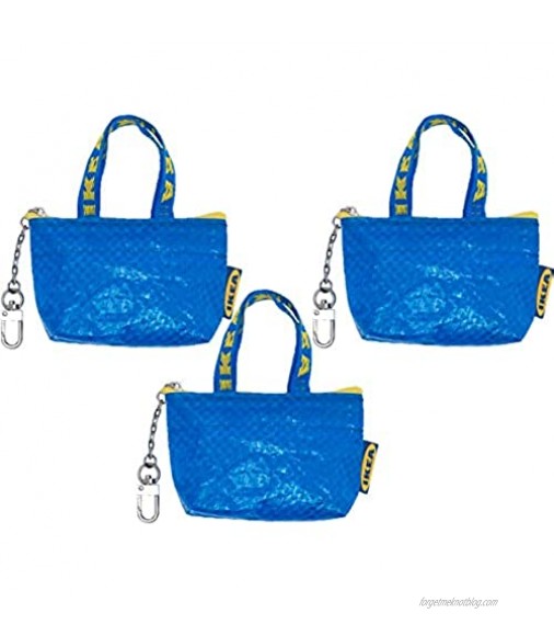IKEA Key & Coin Purse KNOLIG Bag Small Blue with One Zipper Bag