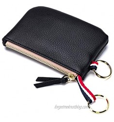 imeetu Women Leather Coin Purse  Small Wallet Dual Keyrings Change Pouch