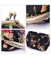 Oyachic Printed Coin Purse Vintage Pouch Buckle Clutch Bag Kiss-lock Change Purse Floral Clasp Closure Wallets For Women Girl