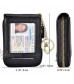 RFID Small Credit Card Holder Wallets for Women Zipper Coin Purse with Keychain
