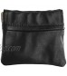 SILVERFEVER Leather Coin Purse Change Holder Squeeze Spring Closure Pouch w Key Ring 3.5 by 3.5 - Great Gift for Men Women