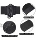 2 Pieces Tied Corset Elastic Waist Belts Wide Cinch Belt Waistband for Women and Girls Fits Waist 26in-36in