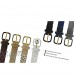 Belts.com Leather Covered Buckle Woven Elastic Stretch Belt