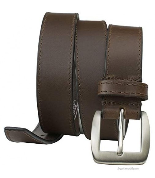 Casual Brown Belt II -Full Grain Leather Belt with Certified Nickel Free Buckle