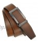 CHAOREN Italian Ratchet Belt Genuine Leather for Jeans Comfort Casual Belt – No Magnet or Spring Adjustable Trim to Fit