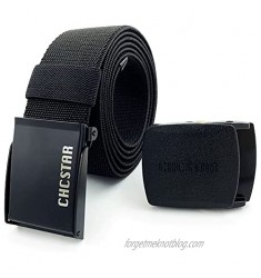 CHCSTAR Elastic Web Belts for Men – Casual Belts Adjustable For Men Big and Tall 54  Stretch Tactical Belts For Shorts Jeans