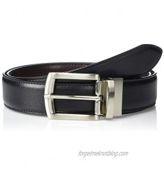Florsheim Black/Brown Leather 35-Millimeter Reversible Single-Stitch-Edge Belt