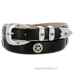 Presidential Gold Star Italian Genuine Leather Western Golf Belt (Smooth Black 46)