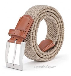 ToyRis Men's Elastic Braided Belt Stretch Woven Casual Belt for Men and Women in Gift Box  1 3/8" Wide