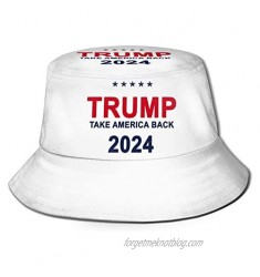 Ali Yee Trump 2024 Take America Back Bucket Hat Unisex Travel Beach Fisherman Cap Reversible Wide Brim Hats Women Men Teens Black