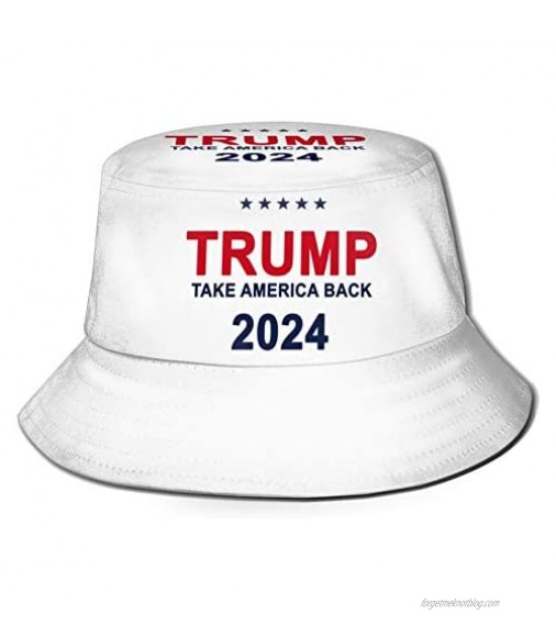 Ali Yee Trump 2024 Take America Back Bucket Hat Unisex Travel Beach Fisherman Cap Reversible Wide Brim Hats Women Men Teens Black