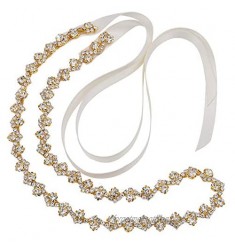 Bridal Belt for Wedding Gown  Crystal Rhinestone Belts for Women  Thin Bridal Belt