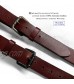 BS055 Burgundy Casual Jean Belt Genuine Full Grain Leather Belt 1-1/2(38mm) wide