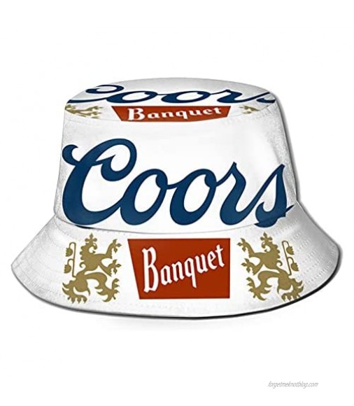 Coors Banquet Anime Unisex Fisherman Cap Men's Hip hop Fishing Sun Hats Women Outdoor UV Protection Bucket Hat Black