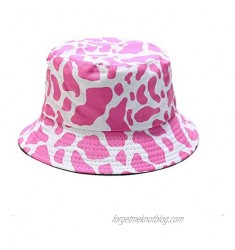 Cow Print Bucket Hat Funny Animal Pattern Fisherman Cap Reversible Packable Sun Hats for Women  Men