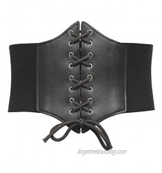GRACE KARIN Womens Corset Belt Vintage Lace-up Cinch Elastic Waist Belt