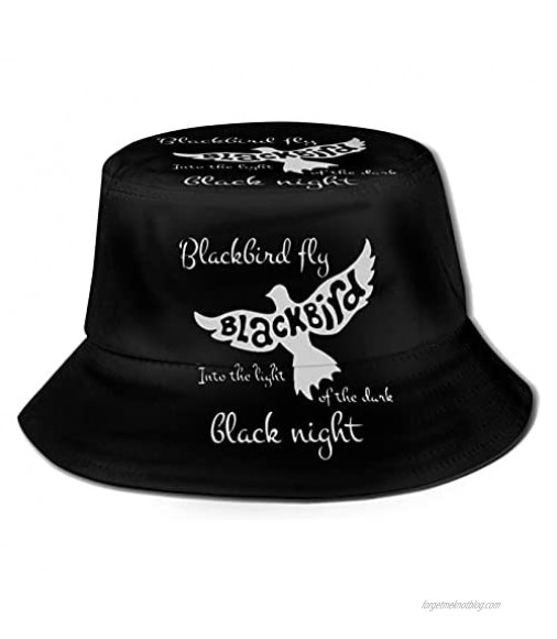 LX-LINK Blackbird Fly Beatles Unisex Bucket Hat Travel Foldable Outdoor Fisherman Hat