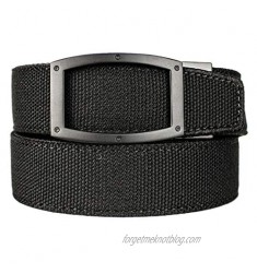 Nexbelt Ratchet System Technology - Newport V.4 Black Casual Nylon Dress Belt for Men with Adjustable Ratchet Buckle