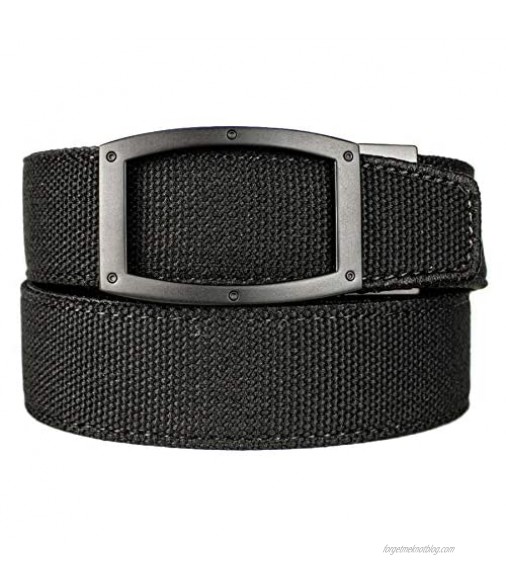 Nexbelt Ratchet System Technology - Newport V.4 Black Casual Nylon Dress Belt for Men with Adjustable Ratchet Buckle