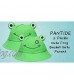 PANTIDE 2 Packs Cute Frog Bucket Hats Parent-Child Hats Green Wide Brim Fisherman Hats Polyester Bucket Summer Sun Protection Anti UV Hats Packable Unique Family Matching Hats for Parent and Kid
