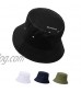 SATINIOR 4 Pieces Bucket Hat Denim Packable Travel Hat Washed Beach Fishing Hat for Men Women Kids (Black White Navy Blue Army Green 56 cm)