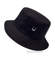 Smile Face Bucket Sun Hat for Women Summer Fisherman Hat for Travel Hat