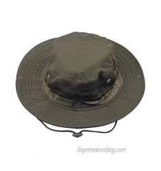 TOPTIE Wide Brim Bucket Boonie Hat Summer Outdoor Fishing Sun Cap with Chin Strap