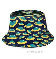 UFO Bucket Hat for Men Bucket Hat Fish Cap Men Wide Brim Sun Protection Hat for Unisex Adult