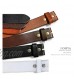 Unique Buckle Antique Engraved one-piece Full Grain Leather Casual Jean Belt 1-1/2(38mm) Wide