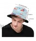 Unisex Flamingo Bucket Hat Cute Unique Print Travel Bucket Hat Summer Fisherman Cap
