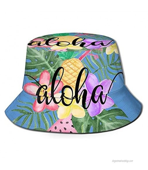 vdcucc Hawaii Beach Bucket Hat Reversible for Women Men Teen Sun Hat Fashion Fisherman Hat Beach Travel Outdoor Cap