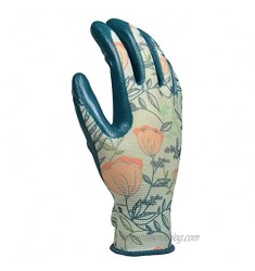 DIGZ 7011277 Nitrile Gardening Gloves44; Multi Color - Large - Pack of 2