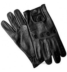 Hand Fellow Men's Genuine Leather chauffeur Vintage Retro Style Without Lining Driving Gloves