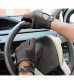 Miracle TM Maroon Leather Driving Gloves for Men - Mens Winter Deerskin Leather Gloves