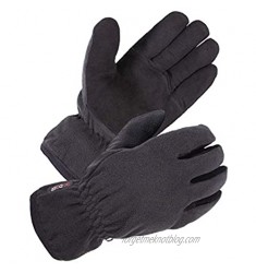 SKYDEER Winter Gloves with Premium Genuine Deerskin Suede Leather and Windproof Polar Fleece (Unisex SD8661T/L  Warm 3M Thinsulate Insulation)