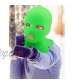 2 Pieces 3-Hole Ski Mask Knitted Face Cover Winter Balaclava Full Face Mask for Winter Outdoor Sports (Green)