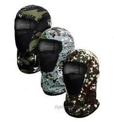 3 Pieces Balaclava Face Mask Motorcycle Mask Windproof Camouflage Fishing Cap Face Cover for Sun Dust Protection (Mixed Camouflage  Camouflage Blue  Camouflage Navy Green)