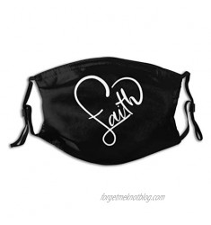 Jesus Loves You Faith-Face Mask Balaclava  Washable&Reusable With 2 Pcs Filters  For Adult Women Men&Teens