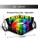 Lgbt Pride Lips Black Face Mask With Filter Pocket Washable Reusable Face Bandanas Balaclava With 2 Pcs Filters
