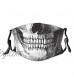 Skull-Face Mask with Filters Washable Reusable Scarf Balaclava for Women Men Adult Teens