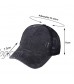 4Pack Unisex Washed Distressed Hat Cotton Women Ponytail Baseball Cap Dad Sunhat