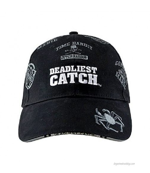Alaska Black Boat Names Alaskan Deadliest Catch Crabs Ball Cap Hat