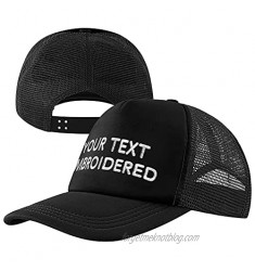 Custom Mesh Hat for Men & Women Personalized Text Trucker Snapback Bill Hat/Cap