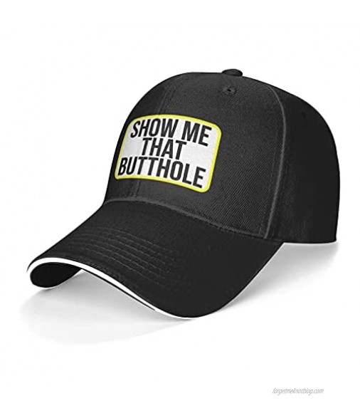 LGBTQ Rainbow Show Me That Butthole Baseball Cap Stylish Casquette Adjustable Dad Hat for Men Women Outdoor Activities
