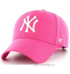 New York Yankees MVP Magenta Pink Structured Hat Cap Adult Women's Adjustable