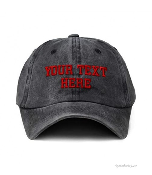 Soft Washed Baseball Cap Custom Personalized Text Dad Hats for Men & Women