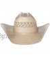 American Hat Company Mens Two Tone Vented Ivory and Tan Rancher Crease Straw Hat