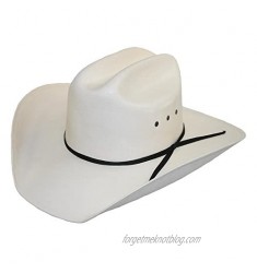 CTM Men's White Canvas Cowboy Western Hat