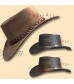 Oztrala Oiled Leather Hat Australian Outback Aussie Western Cowboy Mens Womens Kids Black Brown WO HL11 US